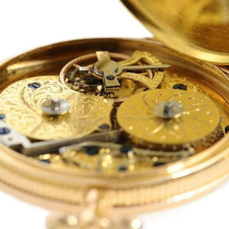 Swiss rare 18k gold musical "carillon" pocket watch Circa 1810