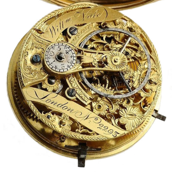 English remarkable watch with centre seconds Circa 1780 English remarkable watch with centre seconds Circa 1780
