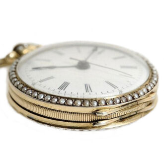 Chinese silver key-wind enamel pocket watch Circa 1870