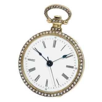 Chinese silver key-wind enamel pocket watch Circa 1870