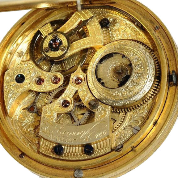 Swiss gold plated pocket watch for the Chinese market Circa 1850 Swiss gold plated pocket watch for the Chinese market Circa 1850