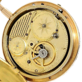 Swiss heavy watch with unusual musical movement Circa 1810