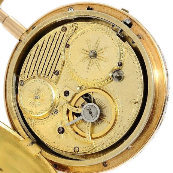 Swiss heavy watch with unusual musical movement Circa 1810 Swiss heavy watch with unusual musical movement Circa 1810