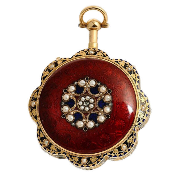 Swiss decorative quarter repeating verge pocket watch Circa 1810
