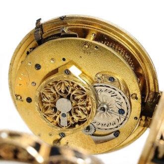 Swiss decorative quarter repeating verge pocket watch Circa 1810
