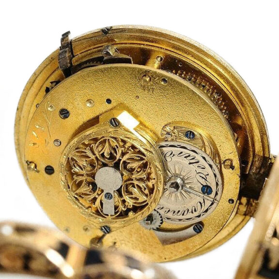 Swiss decorative quarter repeating verge pocket watch Circa 1810 Swiss decorative quarter repeating verge pocket watch Circa 1810