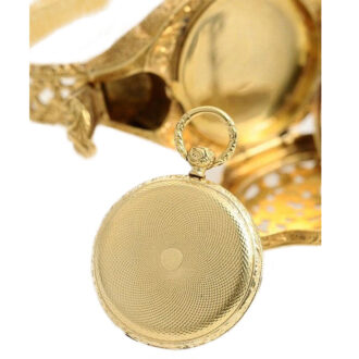 French miniature pocket watch set in rare bracelet Circa 1900