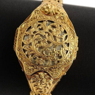 French miniature pocket watch set in rare bracelet Circa 1900