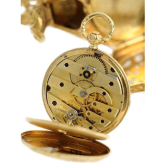 French miniature pocket watch set in rare bracelet Circa 1900