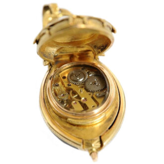 Swiss rare gold, enamel and diamond scarab watch Circa 1870