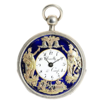 French repeating verge watch with 2 Jacquemarts Circa 1780