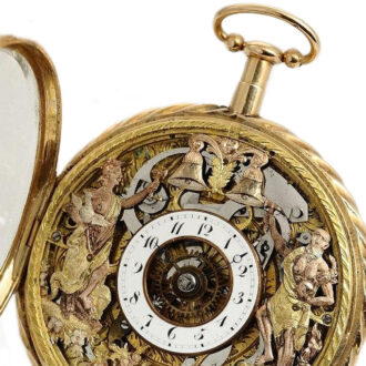 Swiss decorative repeating watch "á quatre couleurs" Circa 1820