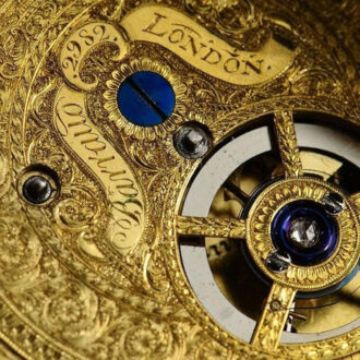 English exquisite large diamond- and pearl-set watch Circa 1800