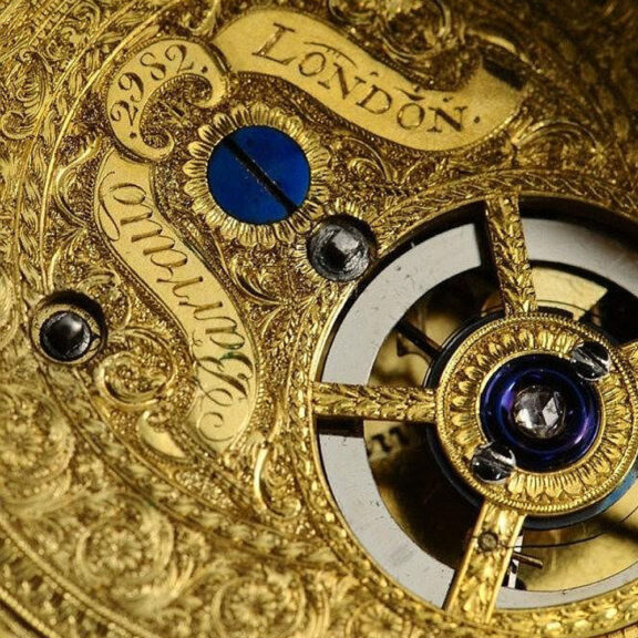 English exquisite large diamond- and pearl-set watch Circa 1800 English exquisite large diamond- and pearl-set watch Circa 1800