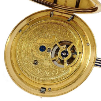 English exquisite large diamond- and pearl-set watch Circa 1800