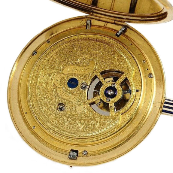 English exquisite large diamond- and pearl-set watch Circa 1800 English exquisite large diamond- and pearl-set watch Circa 1800