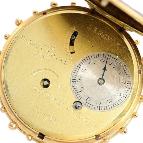 French diamond set gold enamel “ à Tact ” watch Circa 1810 French diamond set gold enamel “ à Tact ” watch Circa 1810