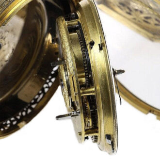 English double-cased coach clock of museum quality Circa 1790