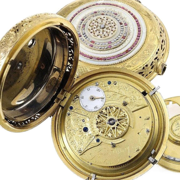 English double-cased coach clock of museum quality Circa 1790 English double-cased coach clock of museum quality Circa 1790