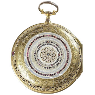 English double-cased coach clock of museum quality Circa 1790