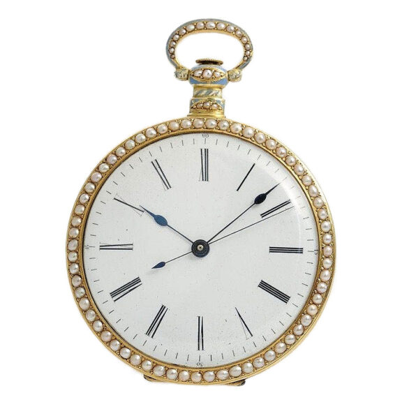 Swiss gold enamel watch for the Chinese market Circa 1830 Swiss gold enamel watch for the Chinese market Circa 1830