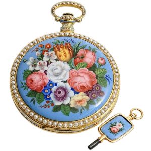 Swiss gold enamel watch for the Chinese market Circa 1830