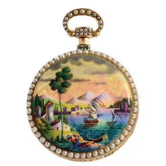Swiss repeater with musical movement and automaton Circa 1815