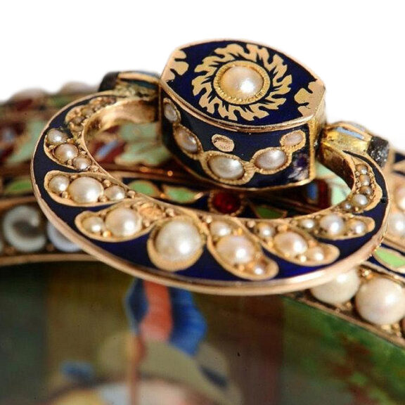 Swiss gold enamel repeater for the Chinese market Circa 1820 Swiss gold enamel repeater for the Chinese market Circa 1820