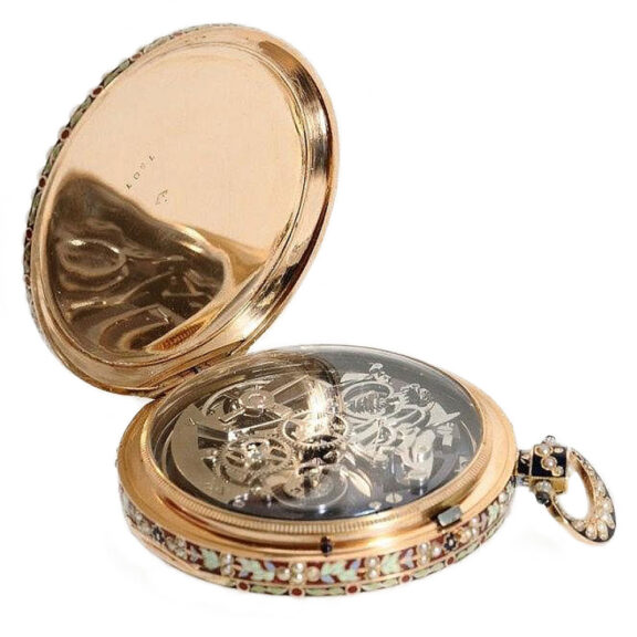 Swiss gold enamel repeater for the Chinese market Circa 1820 Swiss gold enamel repeater for the Chinese market Circa 1820