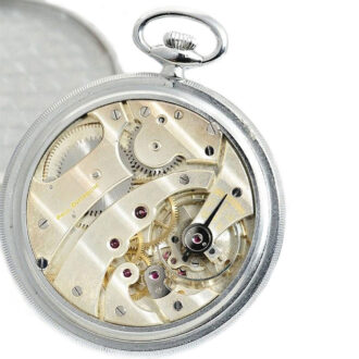 Swiss thin chromium-plated gentleman's pocket watch Circa 1935 Swiss thin chromium-plated gentleman's pocket watch Circa 1935