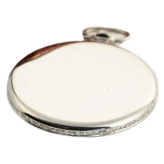 Swiss diamond-set, thin gentleman's pocket watch Circa 1930