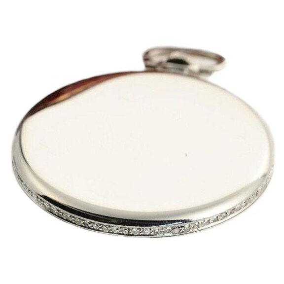 Swiss diamond-set, thin gentleman's pocket watch Circa 1930 Swiss diamond-set, thin gentleman's pocket watch Circa 1930