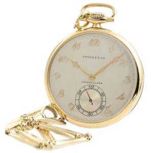 Swiss thin gentleman's dress watch with chain Circa 1920