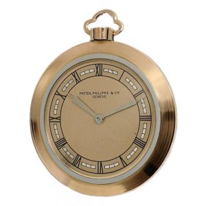 Swiss thin 18k pink gold gentleman's pocket watch Circa 1934
