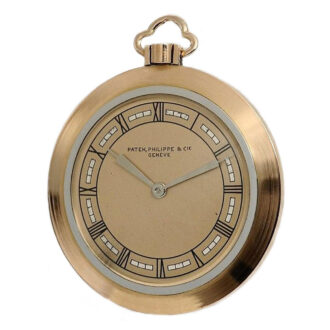Swiss thin 18k pink gold gentleman's pocket watch Circa 1934