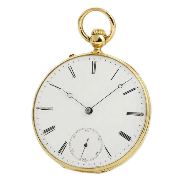 Swiss rare pocket watch with early stem winding system Circa 1855