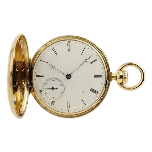 Swiss fine hunting cased early keyless pocket watch Circa 1860