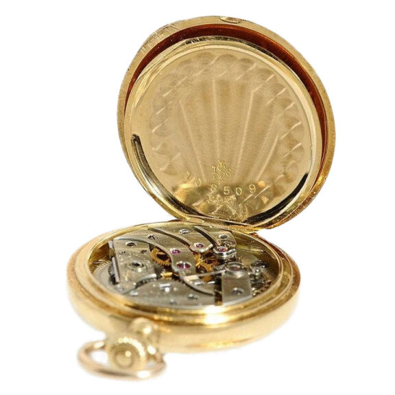 Swiss 18k gold small lady's pendant watch Circa 1898 Swiss 18k gold small lady's pendant watch Circa 1898