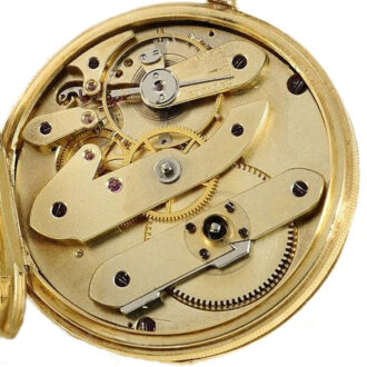 Swiss gold keywind watch with Patek Philippe extract Circa 1860