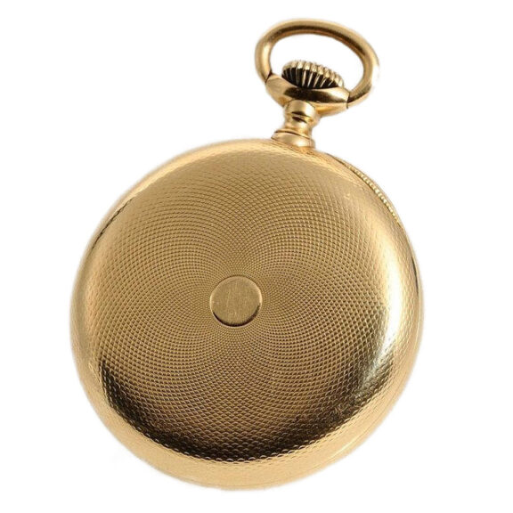 Swiss 18k gold gentleman's Geneva pocket watch Circa 1891 Swiss 18k gold gentleman's Geneva pocket watch Circa 1891