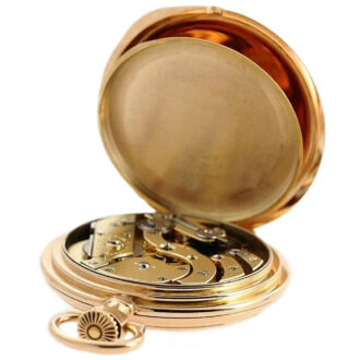 Swiss very fine 18k pink gold Geneva pocket watch Circa 1899