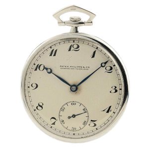Swiss gentleman's platinum Art Deco pocket watch Circa 1920