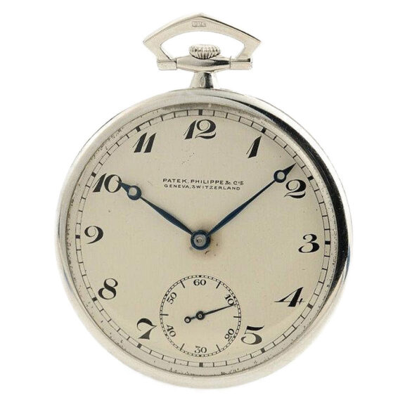 Swiss gentleman's platinum Art Deco pocket watch Circa 1920