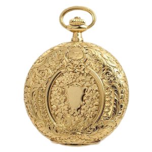 Swiss pocket watch with elaborate case decoration Circa 1913