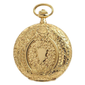 Swiss pocket watch with elaborate case decoration Circa 1913