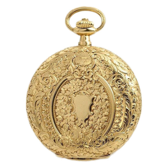 Swiss pocket watch with elaborate case decoration Circa 1913