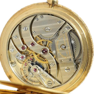 Swiss pocket watch with elaborate case decoration Circa 1913