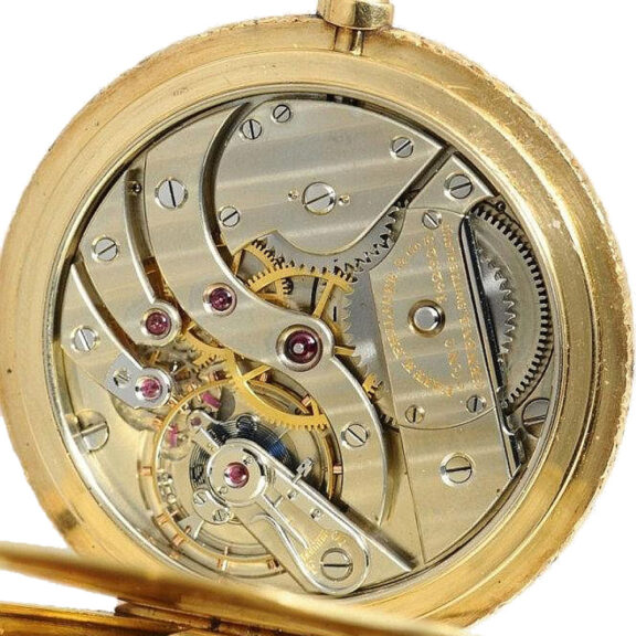 Swiss pocket watch with elaborate case decoration Circa 1913 Swiss pocket watch with elaborate case decoration Circa 1913