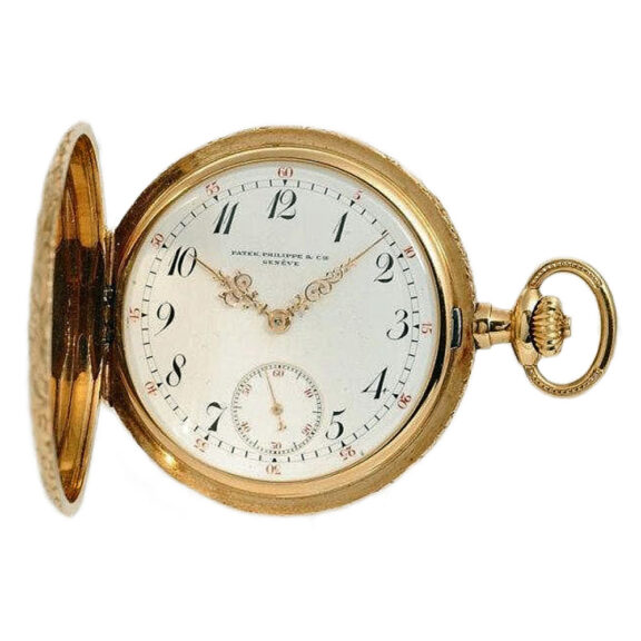 Swiss pocket watch with elaborate case decoration Circa 1913 Swiss pocket watch with elaborate case decoration Circa 1913