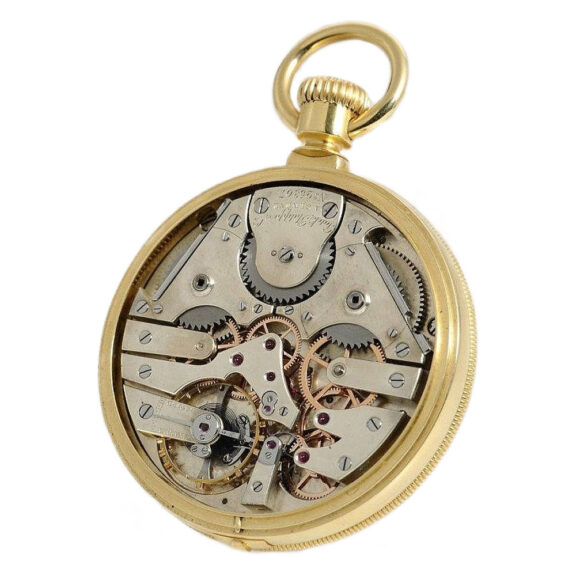 Swiss gold watch with jumping center seconds Circa 1865 Swiss gold watch with jumping center seconds Circa 1865